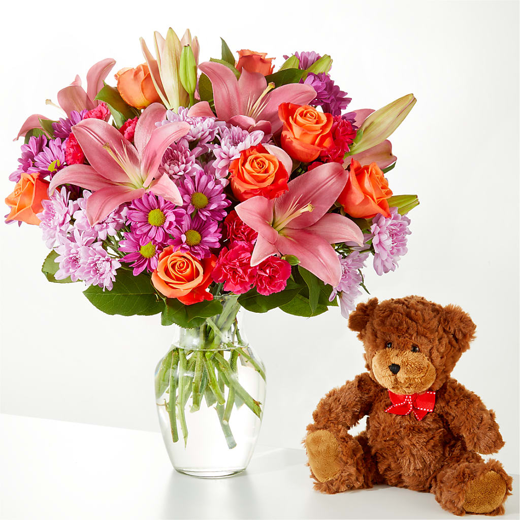 One and Only Bouquet and Bear Bundle – Citiflowers, Silver Spring MD