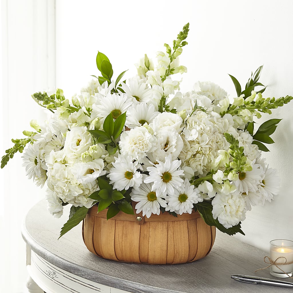 Pure Ivory Basket – Citiflowers, Silver Spring MD