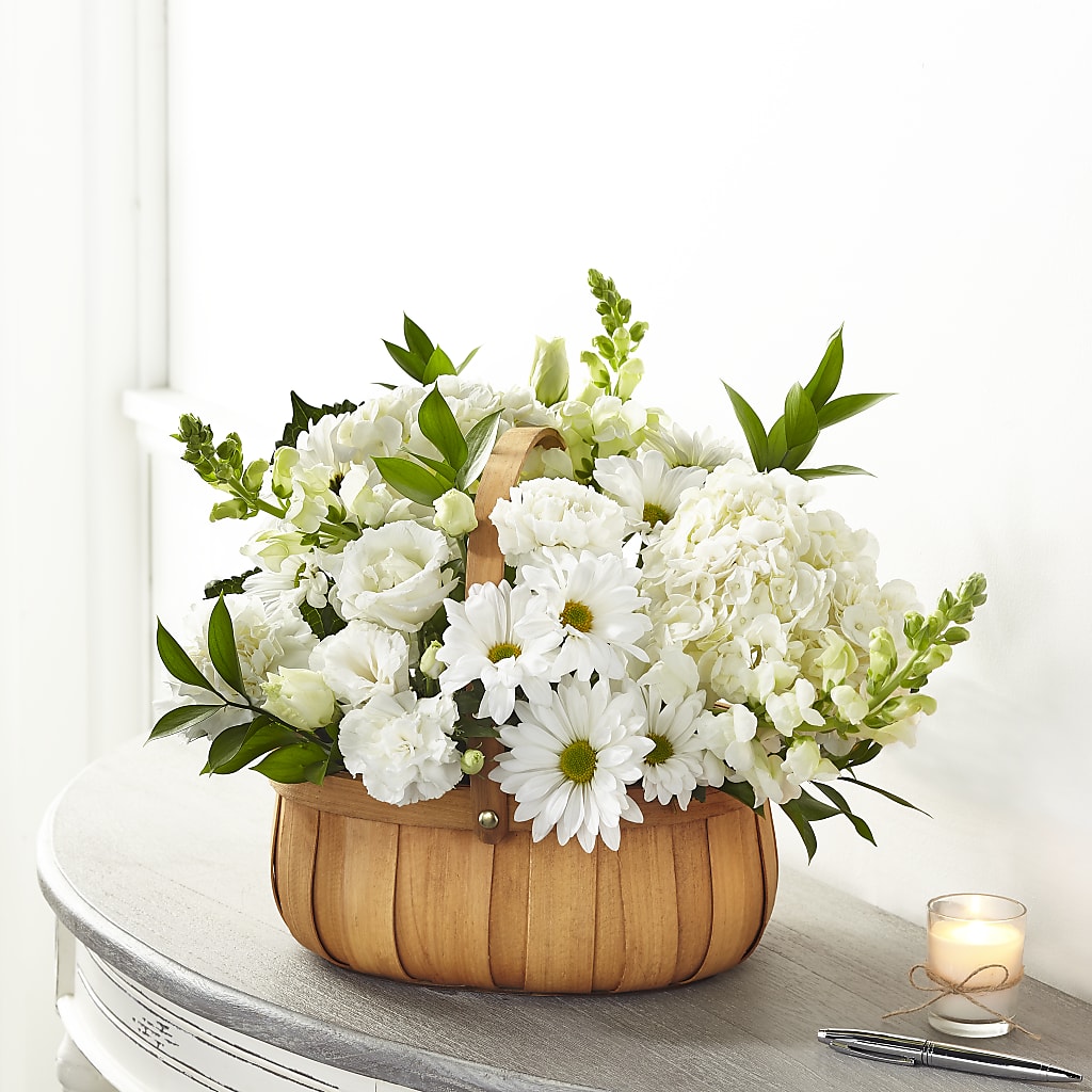 Pure Ivory Basket – Citiflowers, Silver Spring MD