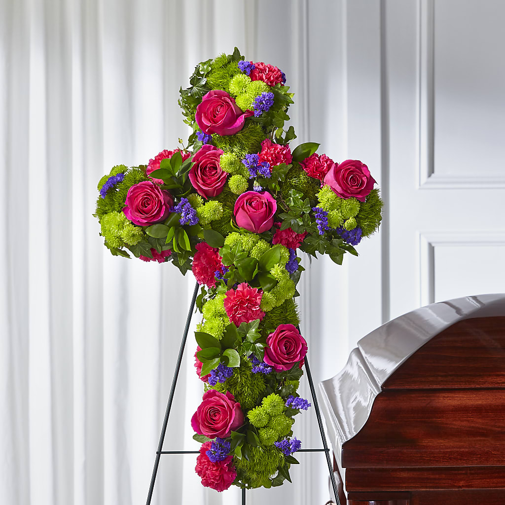 Tribute Rose Floral Cross – Citiflowers, Silver Spring MD