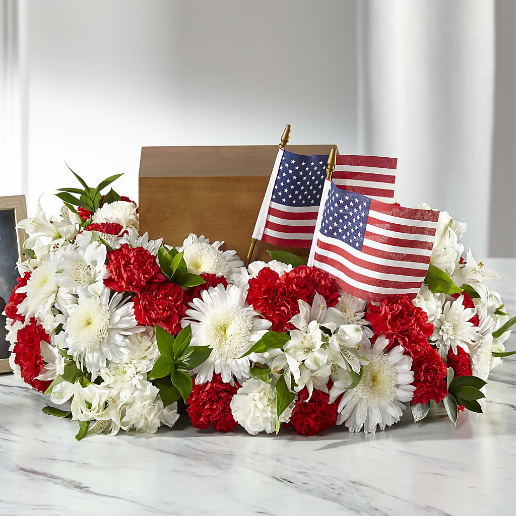 Spirit of Patriotism Cremation Adornment – Citiflowers, Silver Spring MD