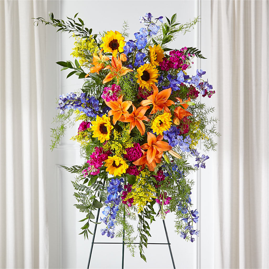 Sunlit Memories Standing Spray (Standard) – Citiflowers, Silver Spring MD