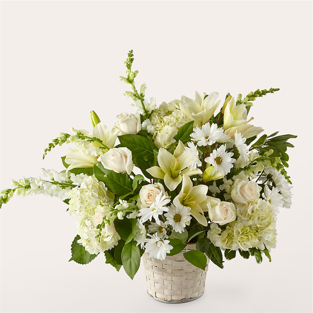 Ivory Elegance Floral Basket – Citiflowers, Silver Spring MD
