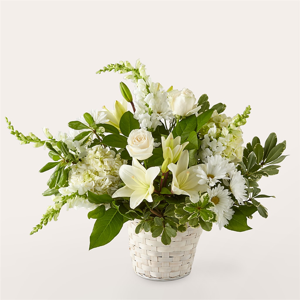 Ivory Elegance Floral Basket – Citiflowers, Silver Spring MD