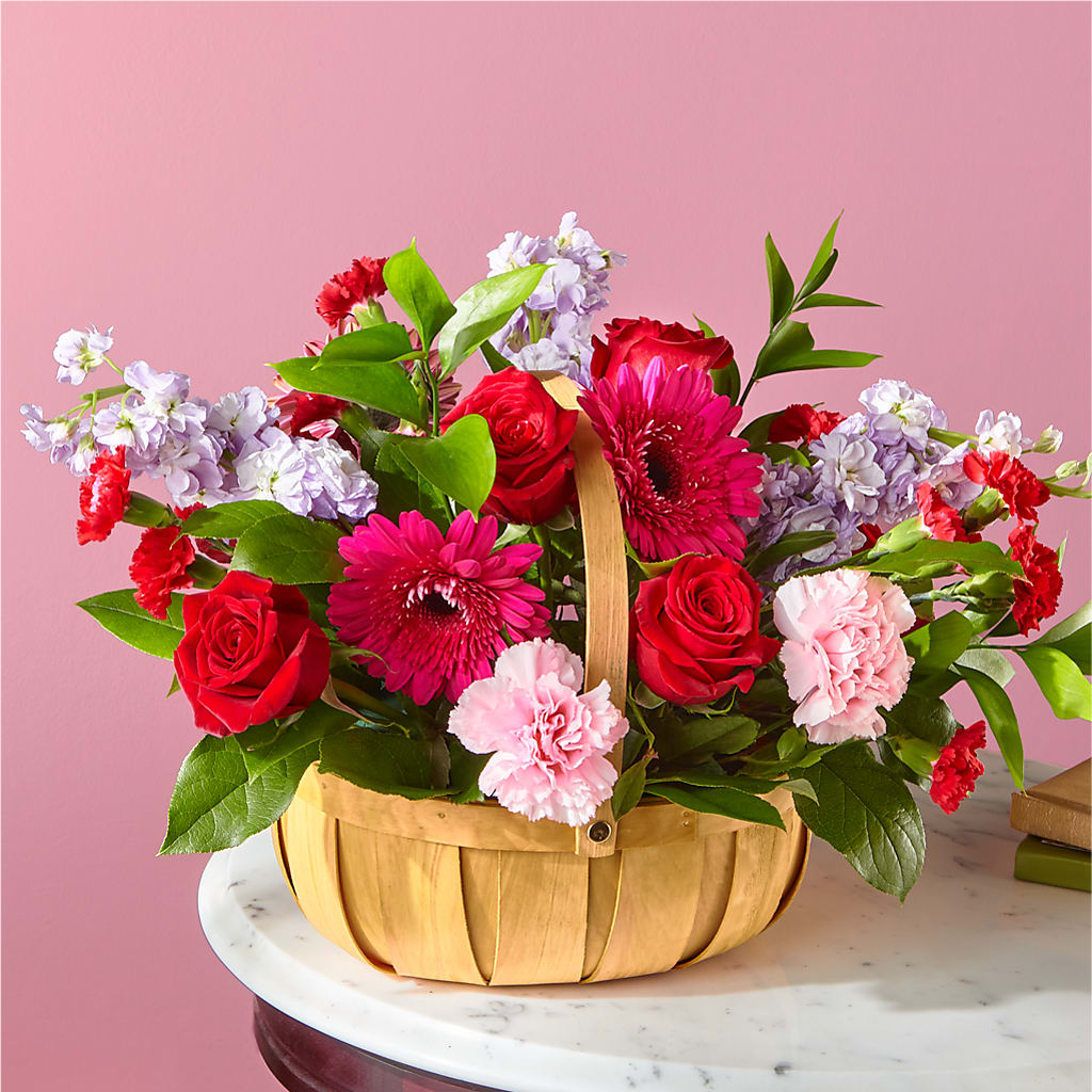 Pink Picnic Basket – Citiflowers, Silver Spring MD