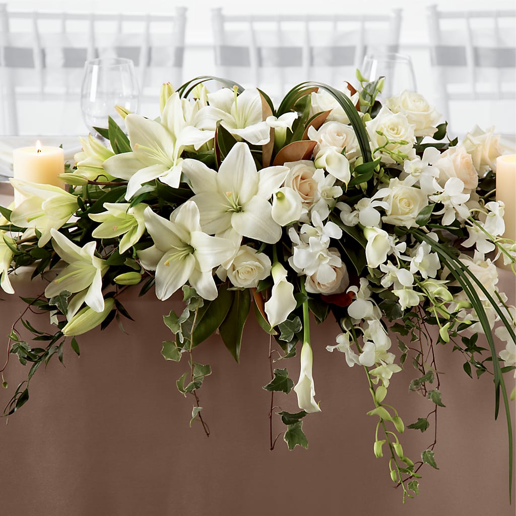 White Linen Arrangement – Citiflowers, Silver Spring MD