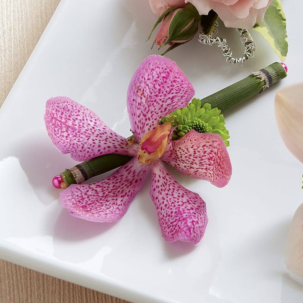 Pink Mokara Boutonniere – Citiflowers, Silver Spring MD