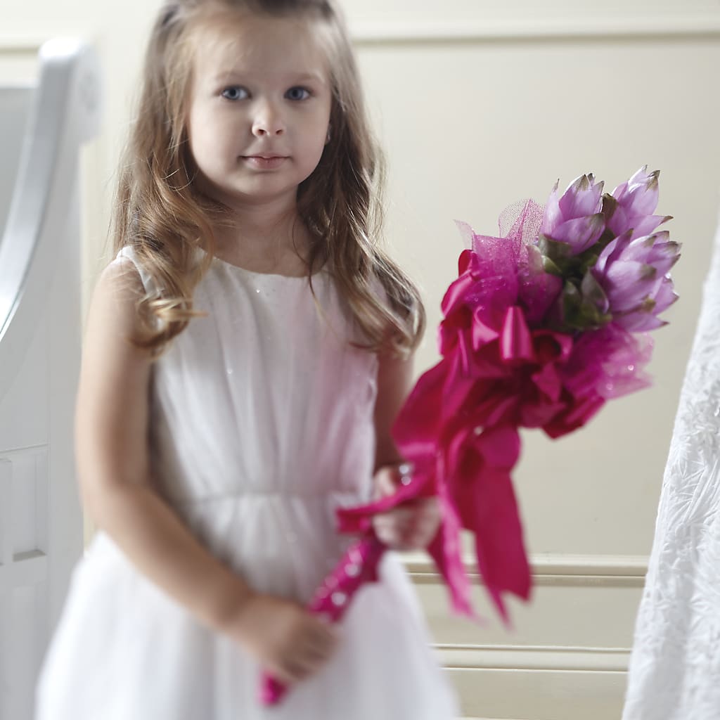 Sparkle Pink Flower Girl Bouquet – Citiflowers, Silver Spring MD