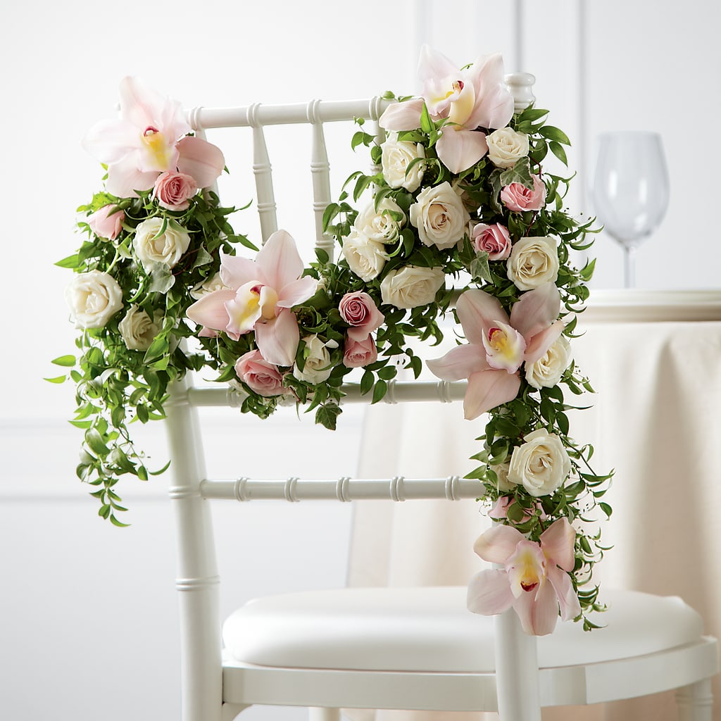 Orchid Rose Chair Décor – Citiflowers, Silver Spring MD