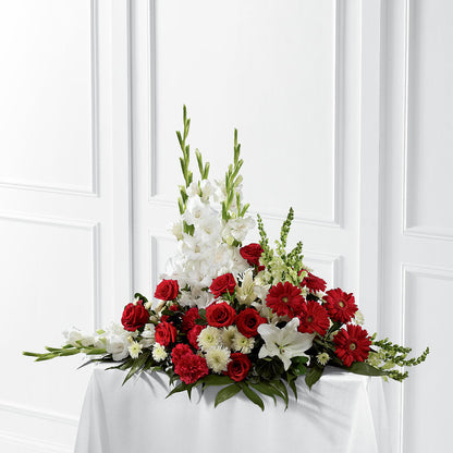 Crimson & White Arrangement –  Citiflowers, Silver Spring MD