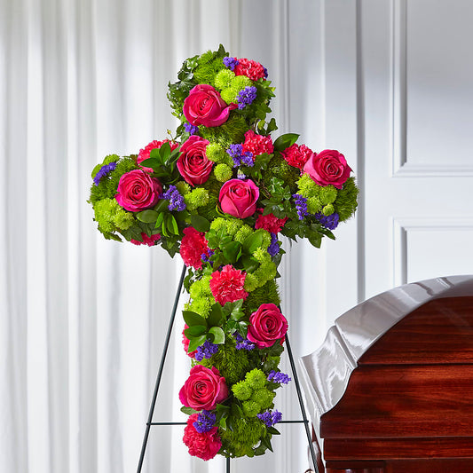 Tribute Rose Floral Cross –  Citiflowers, Silver Spring MD