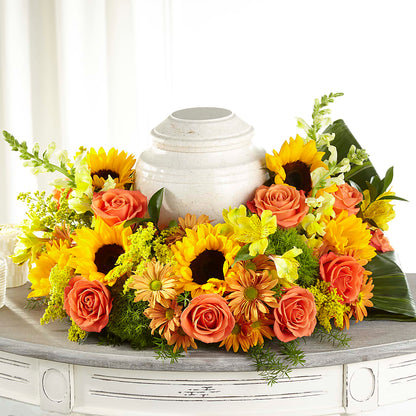 Faithful Sunflower Cremation Adornment –  Citiflowers, Silver Spring MD