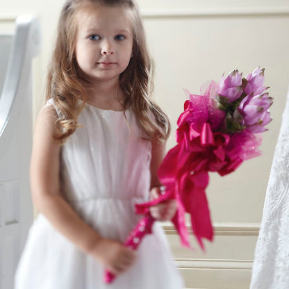 Sparkle Pink Flower Girl Bouquet –  Citiflowers, Silver Spring MD